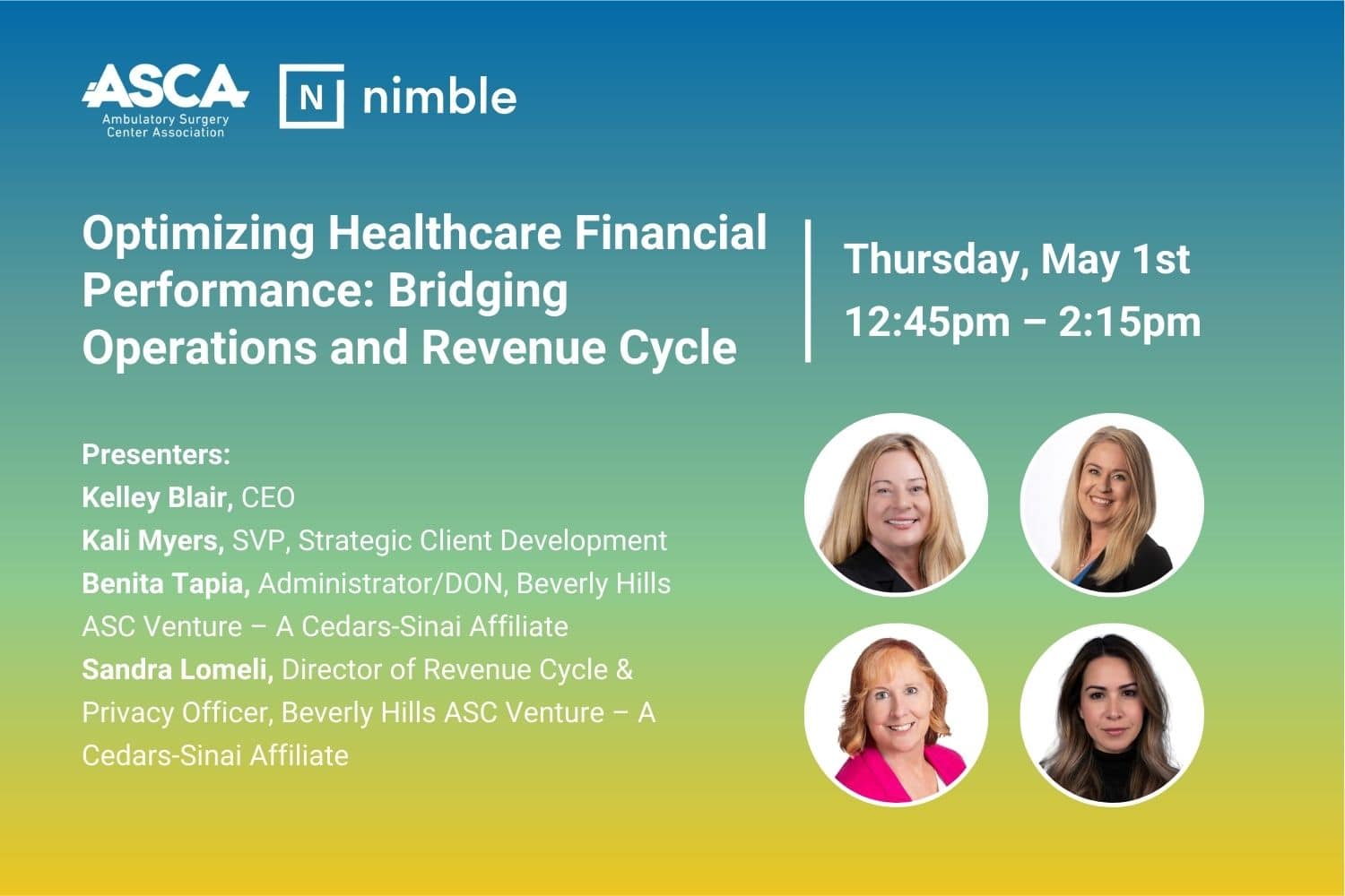 ASCA 2025 - nimble Lunch and Learn session