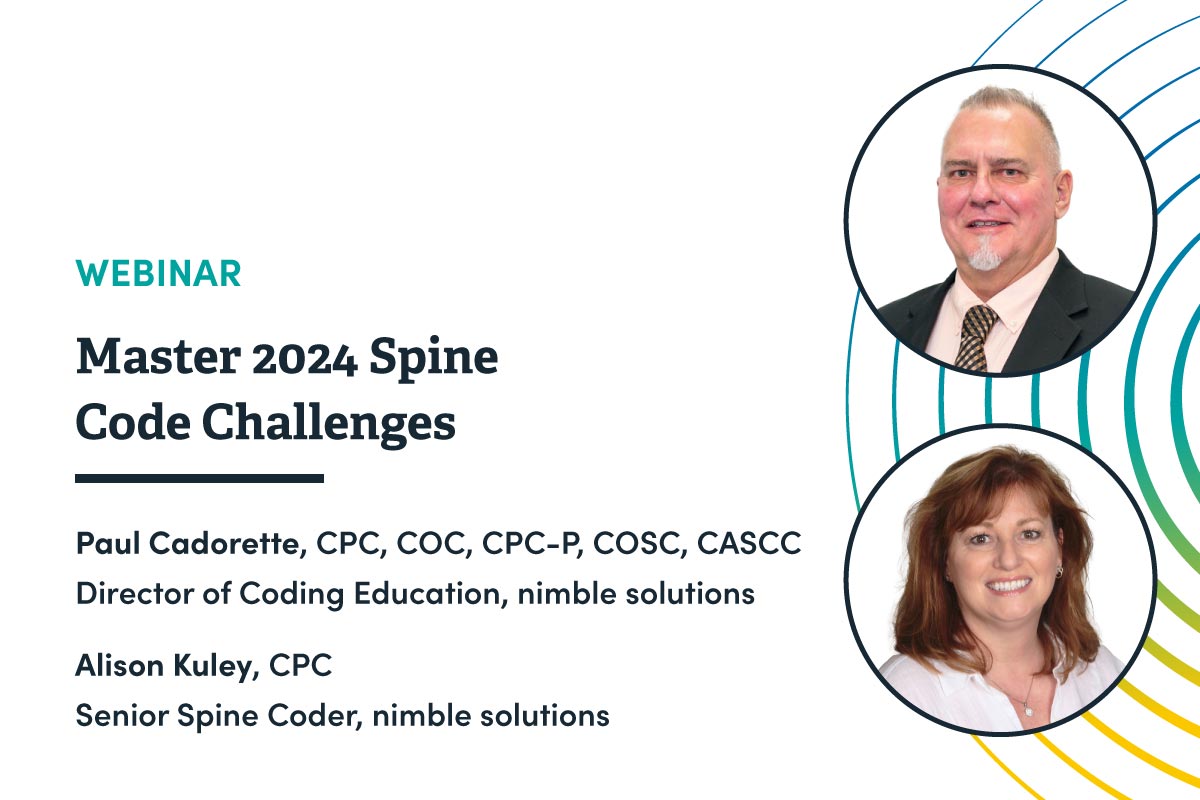 Webinar Master 2024 Spine Code Challenges nimble solutions
