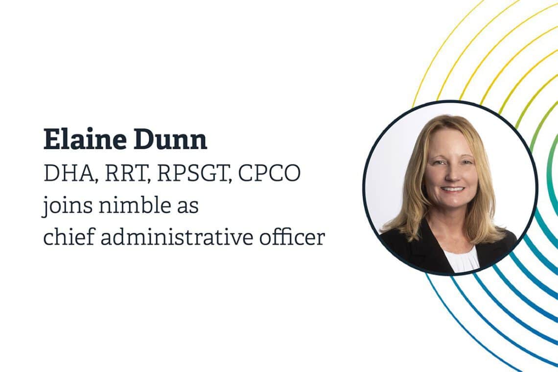 Elaine Dunn joins nimble solutions as chief administrative officer